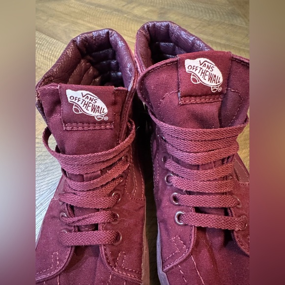 Vans Maroon High-Top Sneakers - Picture 6 of 11